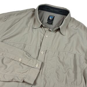 Kuhl Men's Wunderer Tan Performance Long Sleeve Shirt Outdoor Gorpcore - XXL